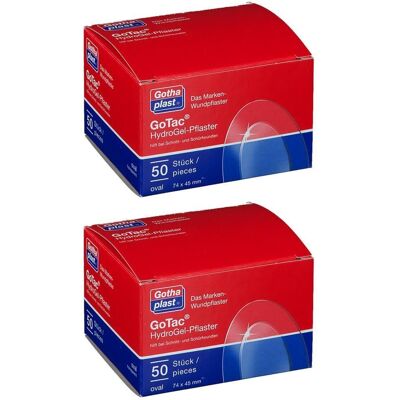 Gothaplast Gotac HydroGel-Pflaster 74x45 mm oval x2 2x50 St Pflaster Gothaplast Gotac HydroGel-Pflaster 74x45 mm oval x2 2x50 St Pflaster