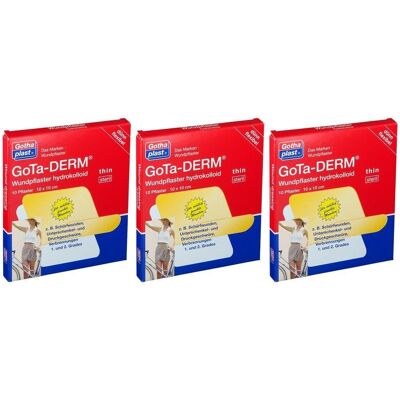 Gothaplast Gota-Derm thin hydrokoll.Wundpfl.steril 10x10 cm x3 3x10 St Pflaster Gothaplast Gota-Derm thin hydrokoll.Wundpfl.steril 10x10 cm x3 3x10 St Pflaster