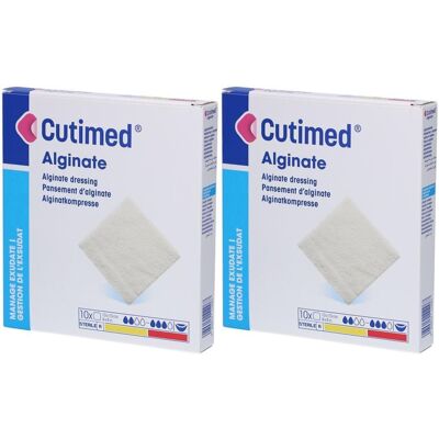Cutimed Alginate Alginatkompressen 10x10 cm x2 2x10 St Kompressen Cutimed Alginate Alginatkompressen 10x10 cm x2 2x10 St Kompressen