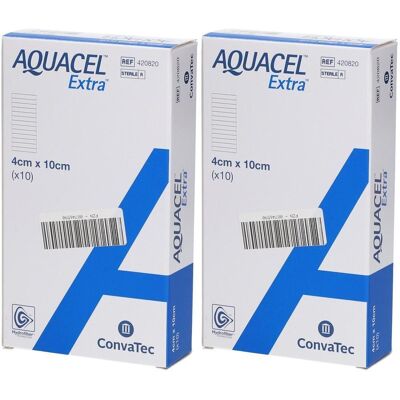 ConvaTec Aquacel Extra 4x10 cm Verband x2 2x10 St Kompressen ConvaTec Aquacel Extra 4x10 cm Verband x2 2x10 St Kompressen