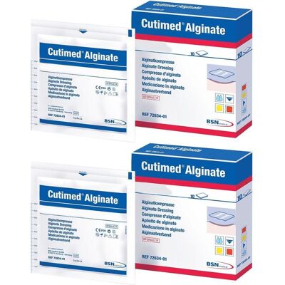 Cutimed Alginate Alginatkompressen 5x5 cm x2 2x10 St Kompressen Cutimed Alginate Alginatkompressen 5x5 cm x2 2x10 St Kompressen