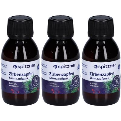 Spitzner Saunaaufguss Zirbenzapfen x3 3x125 ml Konzentrat Spitzner Saunaaufguss Zirbenzapfen x3 3x125 ml Konzentrat