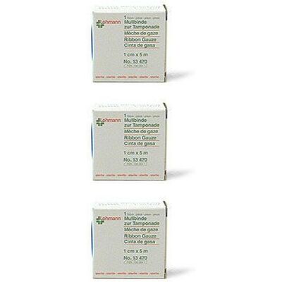 Gazin Mullbinden z.Tamponade steril 1 cmx5 m x3 3x1 St Binden Gazin Mullbinden z.Tamponade steril 1 cmx5 m x3 3x1 St Binden