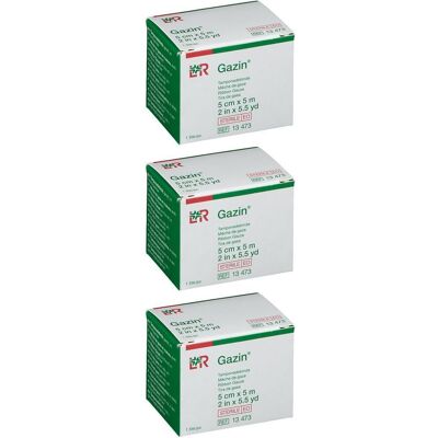 Gazin Mullbinden z.Tamponade steril 5 cmx5 m x3 3x1 St Binden Gazin Mullbinden z.Tamponade steril 5 cmx5 m x3 3x1 St Binden