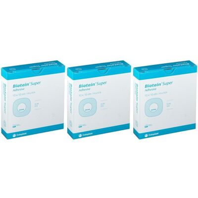 Biatain Super selbst-haftend Superabs.10x10 cm x3 3x10 St Verband Biatain Super selbst-haftend Superabs.10x10 cm x3 3x10 St Verband