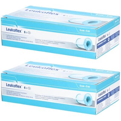 BSN Medical Leukoflex Verbandpfl.5 cmx5 m x2 2x6 St Pflaster BSN Medical Leukoflex Verbandpfl.5 cmx5 m x2 2x6 St Pflaster
