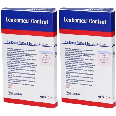 Leukomed Control Folienverband 8x15 cm x2 2x10 St Pflaster Leukomed Control Folienverband 8x15 cm x2 2x10 St Pflaster