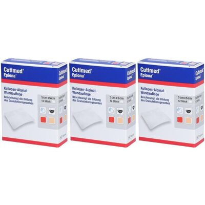 Cutimed Epiona 5x5 cm Wundauflage x3 3x12 St Kompressen Cutimed Epiona 5x5 cm Wundauflage x3 3x12 St Kompressen