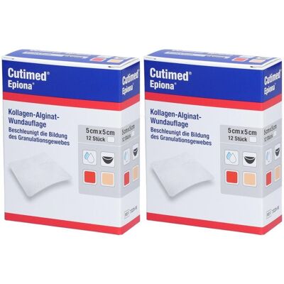 Cutimed Epiona 5x5 cm Wundauflage x2 2x12 St Kompressen Cutimed Epiona 5x5 cm Wundauflage x2 2x12 St Kompressen