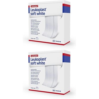 BSN Medical Leukoplast soft white Pflaster 4 cmx5 m Rolle x2 2x1 St BSN Medical Leukoplast soft white Pflaster 4 cmx5 m Rolle x2 2x1 St