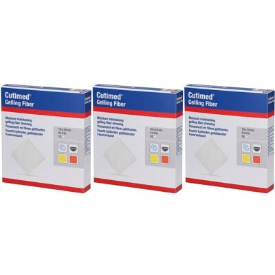 Cutimed Gelling Fiber Kom.10x10 cm Hydrofaserverb. x3 3x10 St Kompressen Cutimed Gelling Fiber Kom.10x10 cm Hydrofaserverb. x3 3x10 St Kompressen