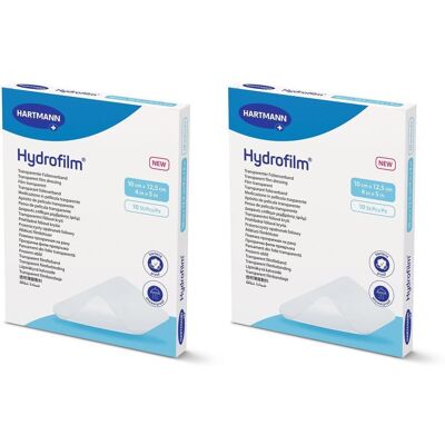 Hartmann Hydrofilm transparenter Folienverband 10x12,5 cm x2 2x10 St Verband Hartmann Hydrofilm transparenter Folienverband 10x12,5 cm x2 2x10 St Verband