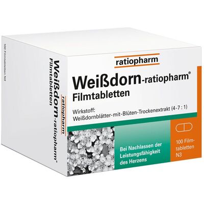 Weissdorn-Ratiopharm Filmtabletten 100 St Weissdorn-Ratiopharm Filmtabletten 100 St