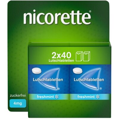 Nicorette freshmint 4 mg Lutschtabletten gepresst 80 St Nicorette freshmint 4 mg Lutschtabletten gepresst 80 St