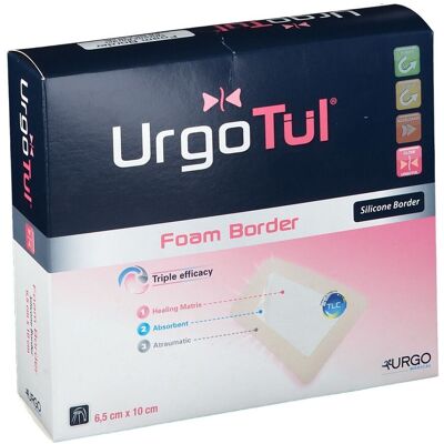 Urgotül Foam Border 6,5x10 cm Verband 10 St Urgotül Foam Border 6,5x10 cm Verband 10 St
