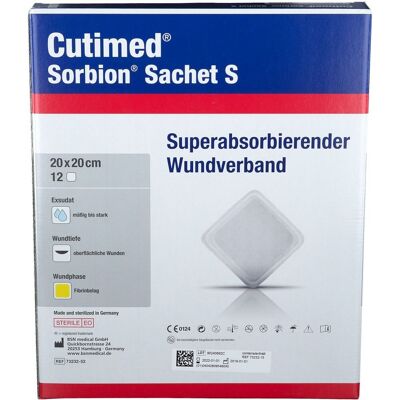 Cutimed - Sorbion Sachet S - 20x20 cm - 12 St - Wundauflage Cutimed - Sorbion Sachet S - 20x20 cm - 12 St - Wundauflage