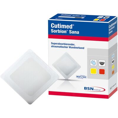 Cutimed Sorbion Sana Wundauflage 12x12 cm 24 St Pflaster Cutimed Sorbion Sana Wundauflage 12x12 cm 24 St Pflaster