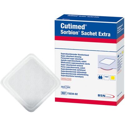 Cutimed Sorbion Sachet Extra Wundaufl.20x20 cm 5 St Pflaster Cutimed Sorbion Sachet Extra Wundaufl.20x20 cm 5 St Pflaster