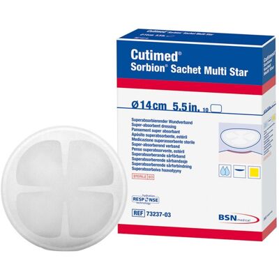Cutimed Sorbion Sachet Multistar Wundaufl.Drm.8cm 10 St Pflaster Cutimed Sorbion Sachet Multistar Wundaufl.Drm.8cm 10 St Pflaster