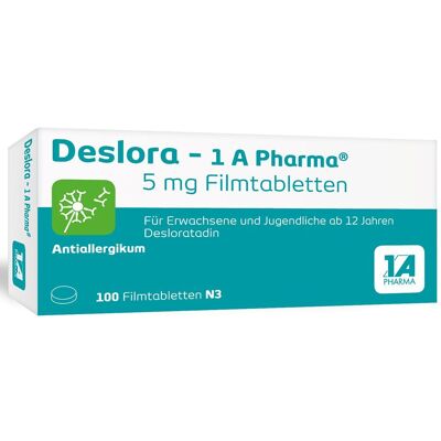 1 A Pharma Deslora-1A Pharma 5 mg Filmtabletten 100 St 1 A Pharma Deslora-1A Pharma 5 mg Filmtabletten 100 St