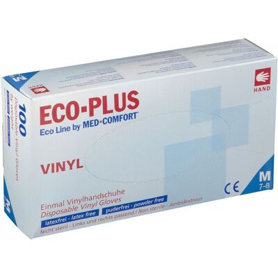 ECO Plus U.Hands.Vinyl unste.puderfrei M weiß 100 St Handschuhe ECO Plus U.Hands.Vinyl unste.puderfrei M weiß 100 St Handschuhe