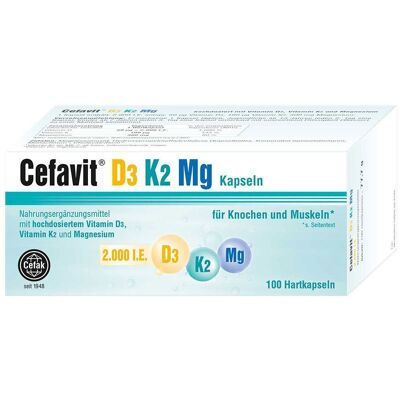 Cefavit D3 K2 Mg 2.000 I.e. Hartkapseln 100 St Cefavit D3 K2 Mg 2.000 I.e. Hartkapseln 100 St