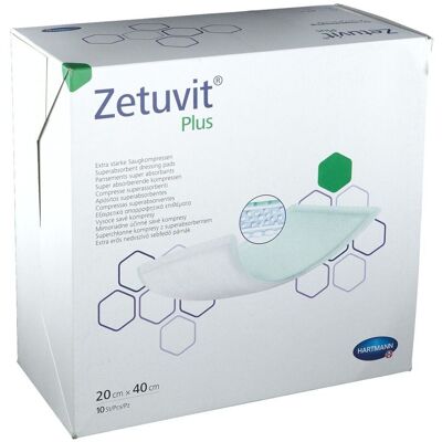 Zetuvit Plus extrastarke Saugkompr.steril 20x40 cm 10 St Kompressen Zetuvit Plus extrastarke Saugkompr.steril 20x40 cm 10 St Kompressen