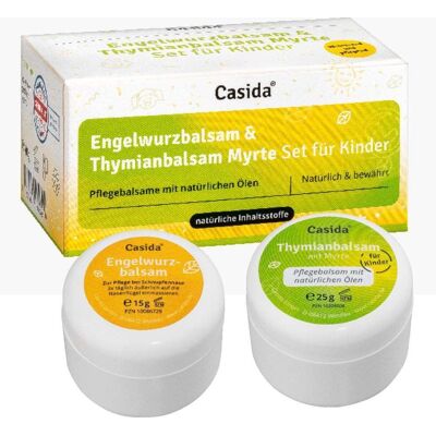 Casida Engelwurzbalsam & Thymianbalsam m.Myrte Kinder Set 40 g Balsam Casida Engelwurzbalsam & Thymianbalsam m.Myrte Kinder Set 40 g Balsam