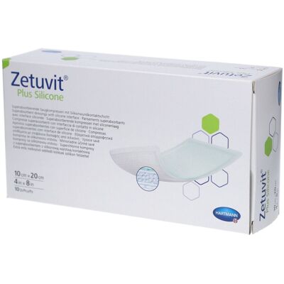 Zetuvit Plus Silicone steril 10x20 cm 10 St Kompressen Zetuvit Plus Silicone steril 10x20 cm 10 St Kompressen
