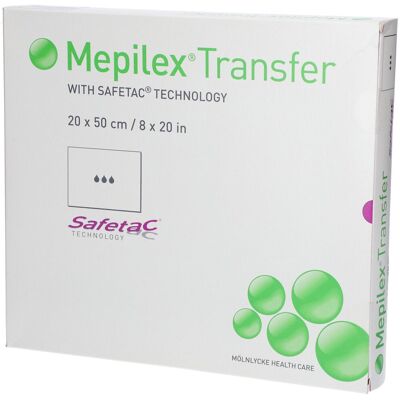 Mepilex Transfer Schaumverband 20x50 cm steril 4 St Verband Mepilex Transfer Schaumverband 20x50 cm steril 4 St Verband