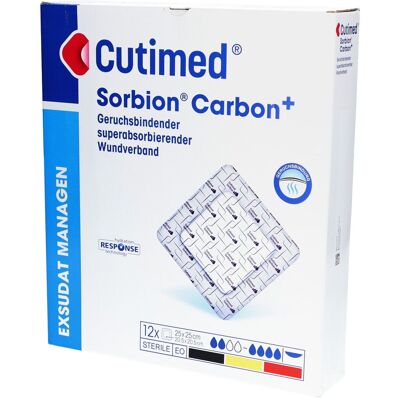 Cutimed Sorbion Carbon Wundverb.25x25 cm steril 12 St Kompressen Cutimed Sorbion Carbon Wundverb.25x25 cm steril 12 St Kompressen