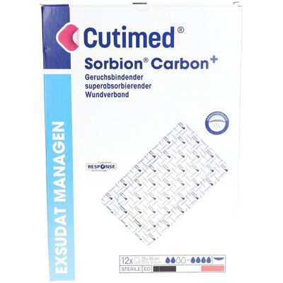Cutimed Sorbion Carbon Wundverb.25x35 cm steril 12 St Kompressen Cutimed Sorbion Carbon Wundverb.25x35 cm steril 12 St Kompressen