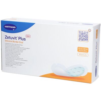Hartmann Zetuvit Plus Silicone Border steril oval 12x23cm 10 St Kompressen Hartmann Zetuvit Plus Silicone Border steril oval 12x23cm 10 St Kompressen
