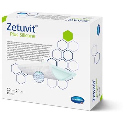 Zetuvit Plus Silicone steril 20x20 cm 10 St Kompressen Zetuvit Plus Silicone steril 20x20 cm 10 St Kompressen