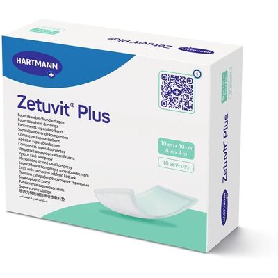 Zetuvit Plus extrastarke Saugkompr.steril 10x10 cm 20 St Kompressen Zetuvit Plus extrastarke Saugkompr.steril 10x10 cm 20 St Kompressen