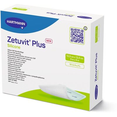 Zetuvit Plus Silicone steril 12,5x12,5 cm 10 St Kompressen Zetuvit Plus Silicone steril 12,5x12,5 cm 10 St Kompressen