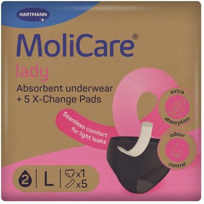 Molicare lady Absorbent underwear+5 Pads Gr.L 1 St Inkontinenzslip Molicare lady Absorbent underwear+5 Pads Gr.L 1 St Inkontinenzslip