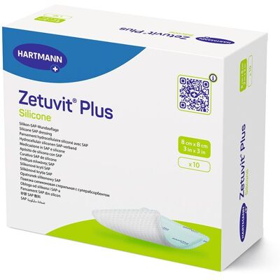 Zetuvit Plus Silicone steril 8x8 cm 10 St Kompressen Zetuvit Plus Silicone steril 8x8 cm 10 St Kompressen