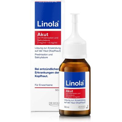 Linola Akut m.Predn.+Salicyls.2+4 mg/ml Lsg.Kopfh. 50 ml Lösung Linola Akut m.Predn.+Salicyls.2+4 mg/ml Lsg.Kopfh. 50 ml Lösung