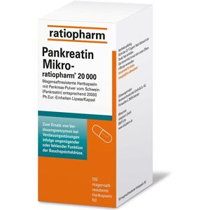 ratiopharm Pankreatin Mikro-ratio.20.000 magensaftr.Hartkaps. 100 St Kapseln magensaftresistent