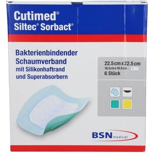 BSN Medical Cutimed Siltec Sorbact B PU-Verb.22,5x22,5 cm 6 St Kompressen