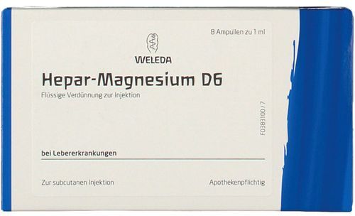 WELEDA Hepar Magnesium D6 8X1 ml Ampullen