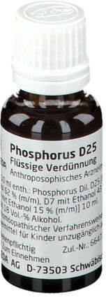 WELEDA Phosphorus D 25 Dilution 20 ml Dilution