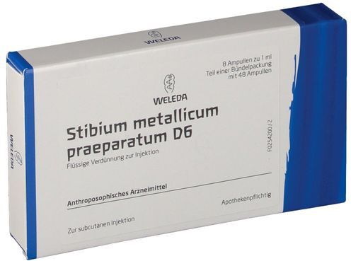 WELEDA Stibium metallicum praeparatum D6 48X1 ml Ampullen