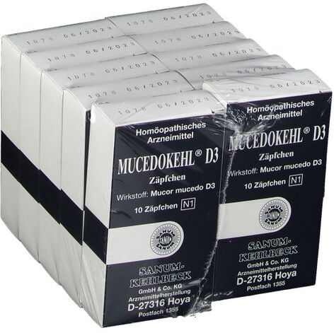 SANUM-KEHLBECK Mucedokehl® D3 Suppositorien 10X10 St Suppositorien