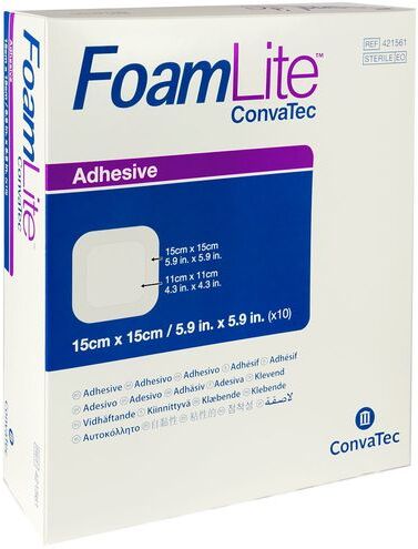 ConvaTec Foam Lite ConvaTec Adhesive 15 x 15 cm 10 St Verband