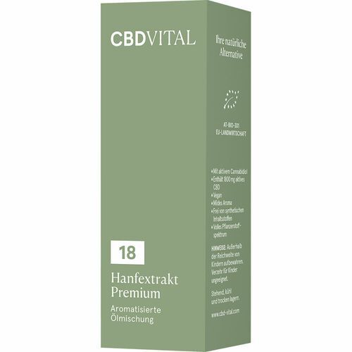 Vitrasan GmbH CBD Vital Hanfextrakt Premium 18% 10 ml Tropfen
