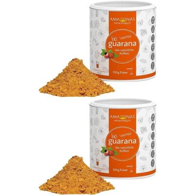 AMAZONAS Guarana BIO Pulver pur 2x 2x100 g AMAZONAS Guarana BIO Pulver pur 2x 2x100 g