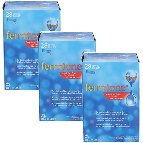 Ferrotone Natuerl Eisen 3er-Pack 3x28x20 ml Beutel