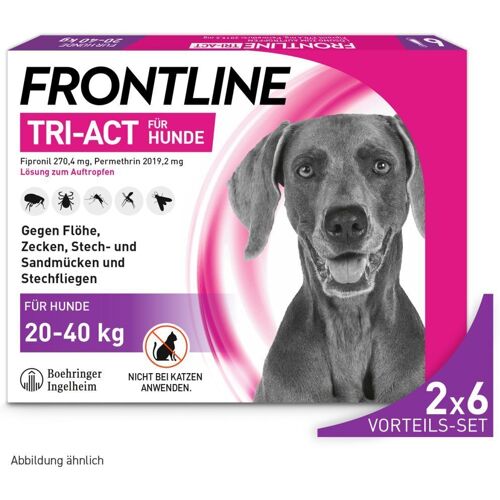 Frontline Tri-Act gegen Zecken, Flöhe und fliegende Insekten beim Hund (20-40kg) 2x6 St Lösung